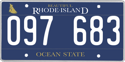 RI license plate 097683