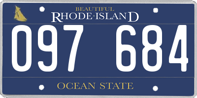 RI license plate 097684