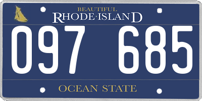 RI license plate 097685