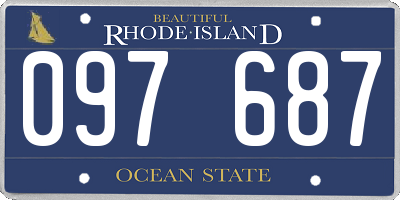 RI license plate 097687