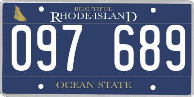 RI license plate 097689