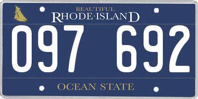 RI license plate 097692