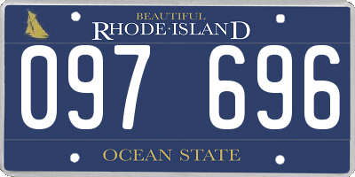 RI license plate 097696