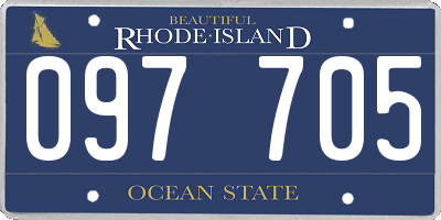 RI license plate 097705