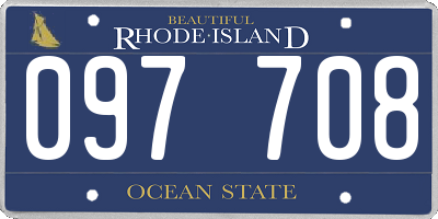 RI license plate 097708