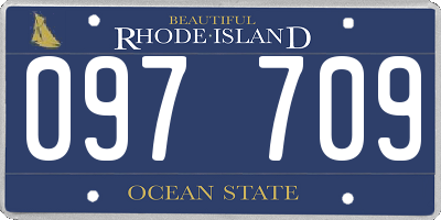 RI license plate 097709