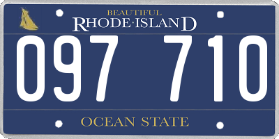 RI license plate 097710