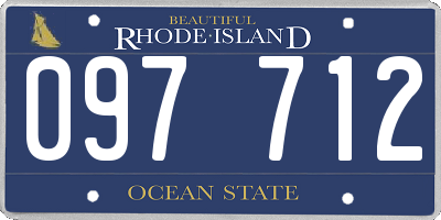 RI license plate 097712