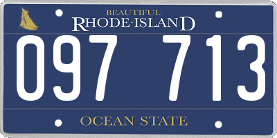 RI license plate 097713