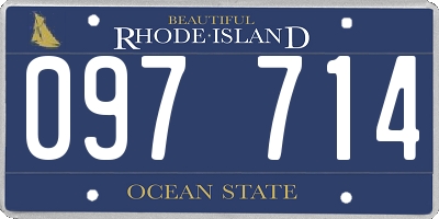 RI license plate 097714