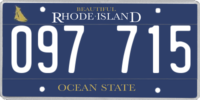 RI license plate 097715