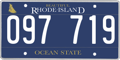 RI license plate 097719