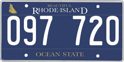 RI license plate 097720