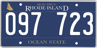 RI license plate 097723