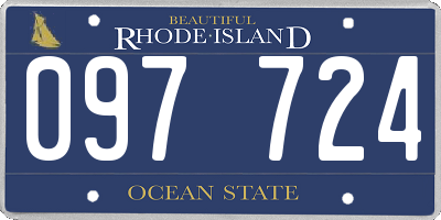 RI license plate 097724