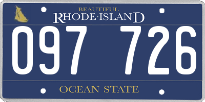 RI license plate 097726