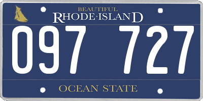 RI license plate 097727