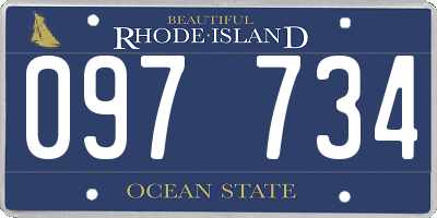 RI license plate 097734