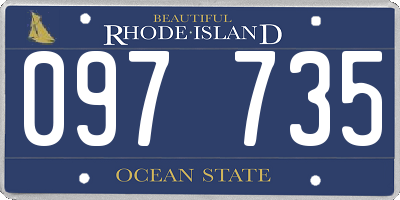 RI license plate 097735