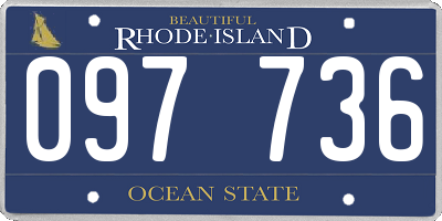 RI license plate 097736