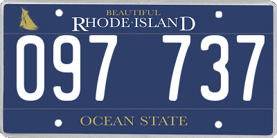RI license plate 097737