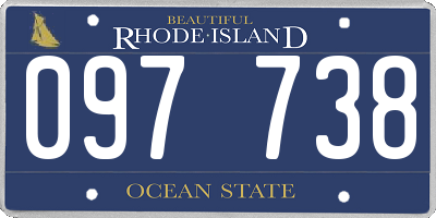 RI license plate 097738