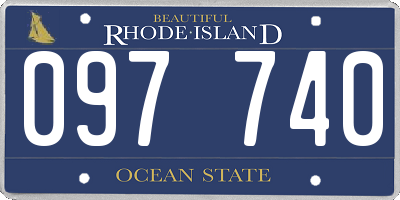 RI license plate 097740