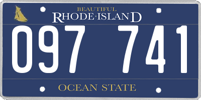 RI license plate 097741