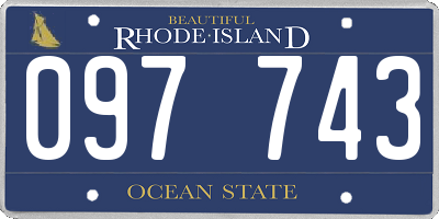 RI license plate 097743