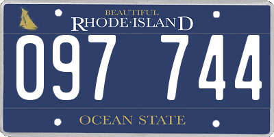 RI license plate 097744