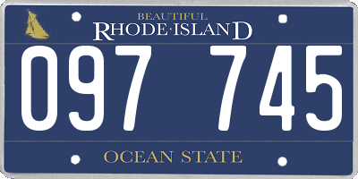 RI license plate 097745