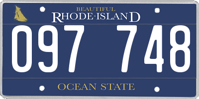 RI license plate 097748