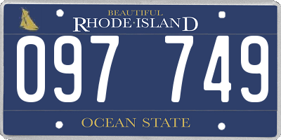 RI license plate 097749