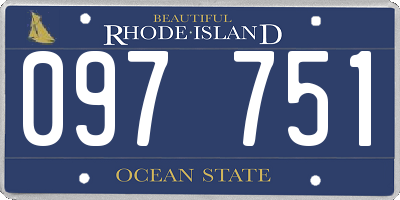 RI license plate 097751