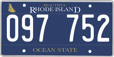 RI license plate 097752