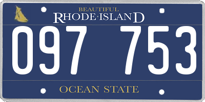 RI license plate 097753