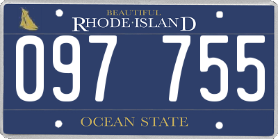 RI license plate 097755