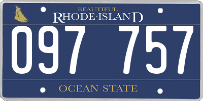 RI license plate 097757