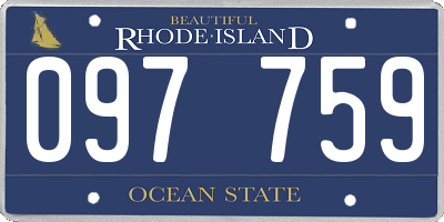 RI license plate 097759