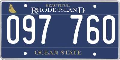 RI license plate 097760