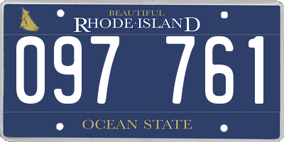 RI license plate 097761