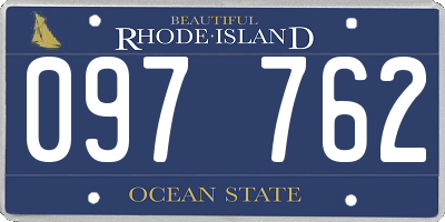 RI license plate 097762