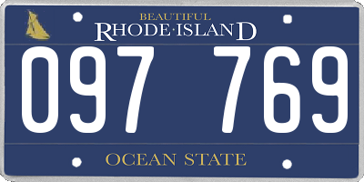 RI license plate 097769