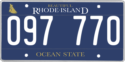 RI license plate 097770