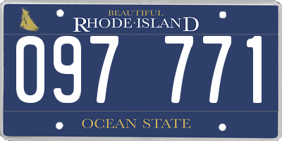 RI license plate 097771