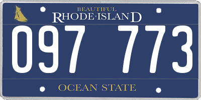 RI license plate 097773