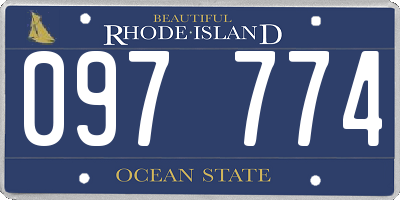 RI license plate 097774