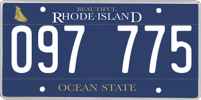 RI license plate 097775