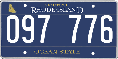 RI license plate 097776