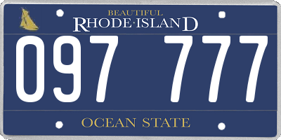 RI license plate 097777